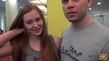 HUNT4K. Naive bunny in the gym has sex with a rich male