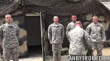 Military men having ass pounding foursome orgy