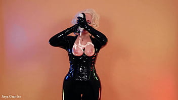 Arya Grander in Shiny Latex Rubber Catsuits Compilation Amazing Free Porn Fetish Video 4k