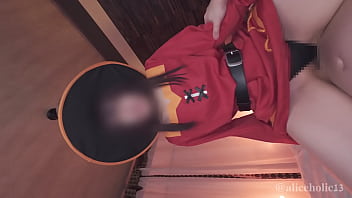 KonoSuba Megumin Cosplaying: Aroused NTR Ecchi hentai video.