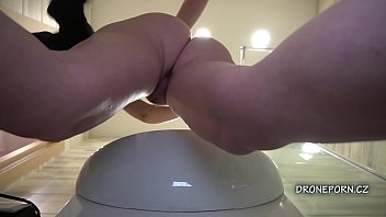 Petty teen girl Santa Sky in the bathroom, Upskirt – Hidden cam